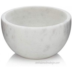 Solid Marble Shaving Soap Bowl by Beau Brummell | Handcrafted White Marble Later Bowl with Interior Grooves for Maximum Lather | Features Heat Retention Properties to Heat Your Shave Cream