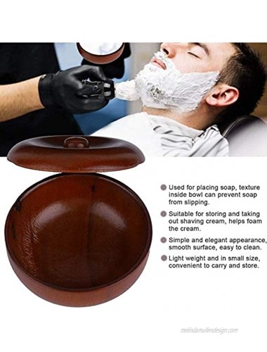 Wooden Shaving Bowl with Lid Men's Soap Cream Shaving Brush Bowl Soap Container Shaving Cup Face Cleaning Tools Men Foaming Bowl with Cover Wooden Shaving Bowl with Lid Shaving Soap Bowl