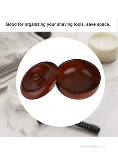 Wooden Shaving Bowl with Lid Men's Soap Cream Shaving Brush Bowl Soap Container Shaving Cup Face Cleaning Tools Men Foaming Bowl with Cover Wooden Shaving Bowl with Lid Shaving Soap Bowl