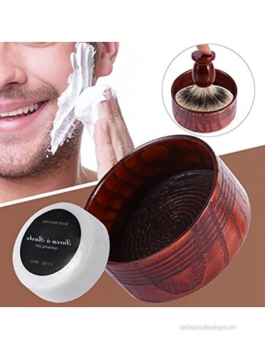 XinwoerWooden Shaving Soap Bowl Cup Mug Tool for Man Shaver Cleansing