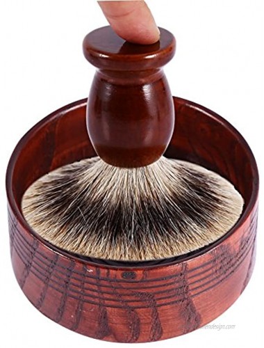 XinwoerWooden Shaving Soap Bowl Cup Mug Tool for Man Shaver Cleansing