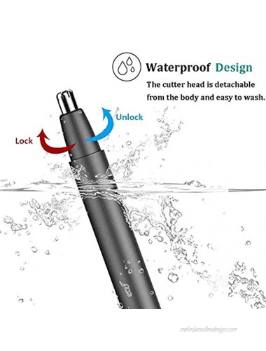 [2020 Upgraded]Nose and Ear Hair Trimmer Professional Painless Nose Hair Remover for Men and Women Waterproof Stainless Steel Head Dual Edge Blades Mute Motor Cleaning Brush,IPX7 Waterproof