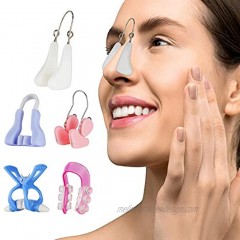 5 Pcs Nose Shaper Clip Nose Up Lifting Pain-Free Nose Bridge Straightener Corrector Soft Safety Silicone Nose Slimming Device for women men Multi