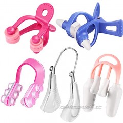 5 Pieces Nose up Lifting Clips Nose Lifters Beauty Clips Silicone Nose Bridge Slimming Clips Nose Massagers Tools for Women