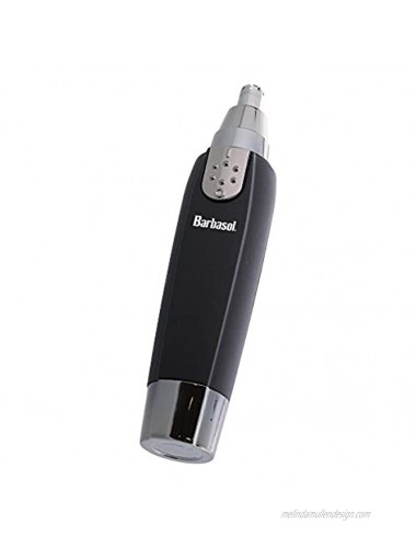 Barbasol Portable Battery Powered Ear and Nose Trimmer with Stainless Steel Blades