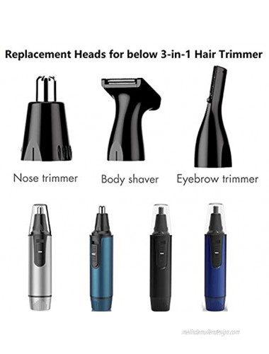 C320 Replacement Heads for NUMIFUN AREYZIN Beitony 3 in 1 Nose Hair Trimmer Nose Trimmer for Eyebrow Facial Nose Ear Armpit Leg Bikini