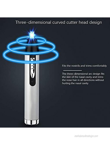 Denpetec 4 in 1 Ear and Nose Hair Trimmer,USB Rechargeable Painless Eyebrow Trimmer for Men and Women Personal Trimmer Washable Heads Black+Silver