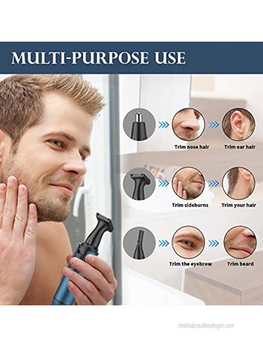 Ear and Nose Hair Trimmer 2021 Professional USB Rechargeable Nose Trimmer for Men and Women Ear Eyebrow Facial Hair Trimmer Body Grooming Kit IPX7 Waterproof Dual Edge Blades for Easy Cleansing