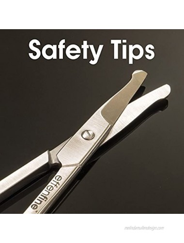 effenfine Nose Hair Scissors for Trimming Safely Trim Nose and Ears with our German Stainless Steel Scissors