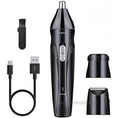 Electric Shaver and Nose Hair Trimmer UMAYCOOL Electric Nose Trimmer 3 in 1 Professional USB Rechargeable Ear and Nose Trimmer for Men Women Painless,Easy to Clean