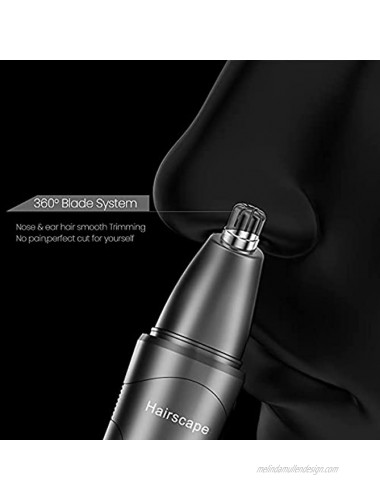 Nose Hair Trimmer for Men Painless Stainless Steel Dual Edge Blades Easy to Clean USB Rechargeable Lithium Battery