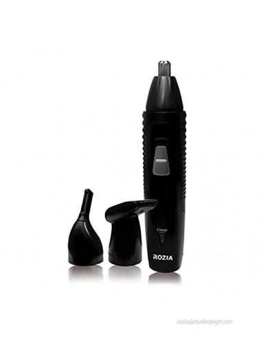Nose Hair Trimmer Rozia 3 in 1 Men's Rechargeable Electronic Multifunctional Trimmer– Ear Nose Eyebrow Mustache and Beard – Wet and Dry Operation – Adjustable and Easy to Clean