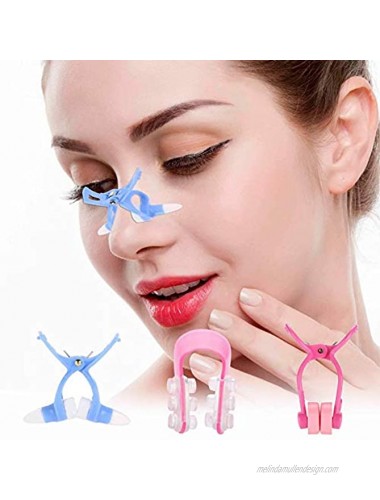 Nose Shaper Clip for Nose Up Lifting and Shaping 3Pcs Set Silicone Nose Lifter Straightener Nose Bridge Slimming Nose Corrector Clips Face Beauty Tool Set Safe and Effective