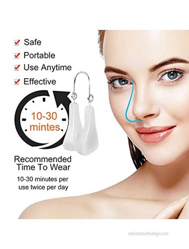 Nose Shaper Lifter Clip Pain-Free Soft Nose Bridge Straightener Corrector Slimming Rhinoplasty Device Silicone Nose Beauty Up Lifting for Wide Nose Low Nose Curved Nose Big Nose