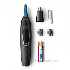 Philips Norelco Nose Hair Trimmer 3000 NT3000 49 Precision Groomer with 6 pieces for Nose Ears and Eyebrows