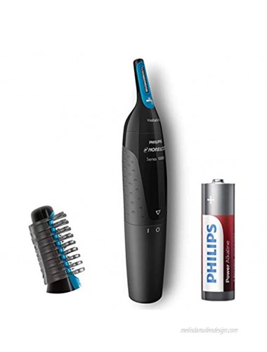 Philips Norelco Nose Hair Trimmer Detail Trimmer for Nose Ears and Eyebrows with Dual Sided Blade System for Precision