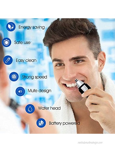 RainWin Ear and Nose Hair Trimmer for Men & Women Battery-Operated Easy Clean Hair Clipper