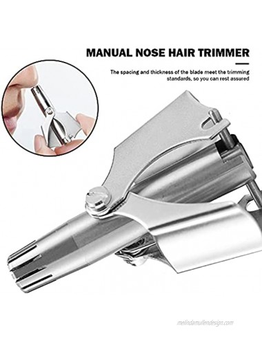 Washable Manual Nose Hair Trimmer Stainless Steel Nasal Ear Hair Shaver