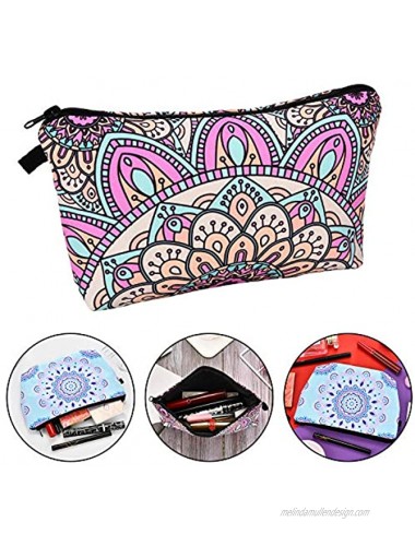 6 Pieces Makeup Bag Toiletry Pouch Waterproof Cosmetic Bag with Zipper Travel Packing Bag 8.7 x 5.3 Inch Small Cosmetic Bag Accessory Organizer for Women and Men Multicolor Style