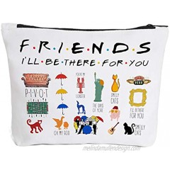 Friends Quotes Makeup Cosmetic Bag Zipper Pouch Friends TV Show Cosmetic Travel Bag Toiletry Make-Up Case Multifunction Pouch for Friends Fan  Women Sister
