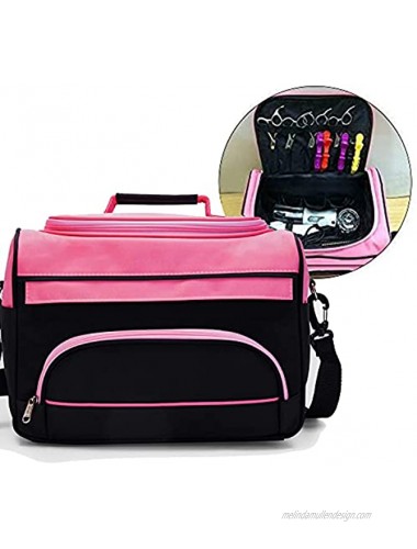 Hairdressing Bags for Stylists Large Capacity Hairdresser Bag for Supplies with Shoulder Strap Cosmetics Beauty Hairstylist Bag Makeup Salon Toiletry Organizer Bag with YKK Zipper BLACK