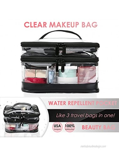 KIPBELIF Clear Makeup Bag Organizer Multifunction Large Waterproof Portable Travel Makeup Cosmetic Bags