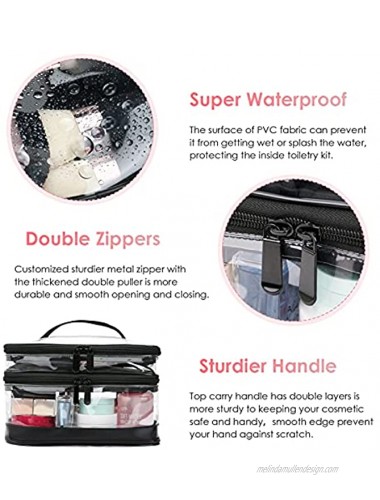 KIPBELIF Clear Makeup Bag Organizer Multifunction Large Waterproof Portable Travel Makeup Cosmetic Bags
