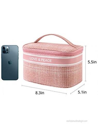 Makeup Bag Travel Cosmetic Bag Portable Makeup Case Organizer Large Toiletry Bags Travel Accessories for Women and Girls black