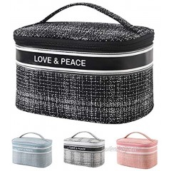 Makeup Bag Travel Cosmetic Bag Portable Makeup Case Organizer Large Toiletry Bags Travel Accessories for Women and Girls black