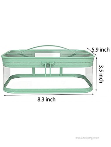 WANBAO 2 Pcs Transparent Makeup Bag Zipper Waterproof Portable Travel Storage Pouch