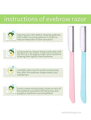 12PCS Pieces Eyebrow Razors Eyebrow Trimmer Portable Facial Hair Remover with Precision Cover for Women and Men