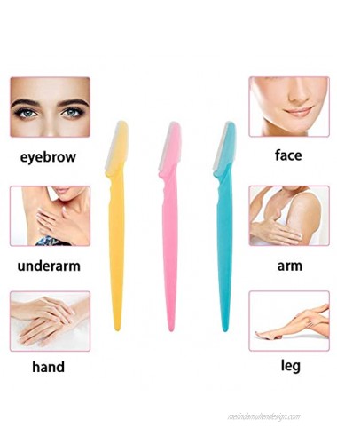 18 Pcs Eyebrow Razors Shaper Safety Facial Hair Remover Face Shaver Trimmer Exfoliating Dermaplaning Tool for Women and Men