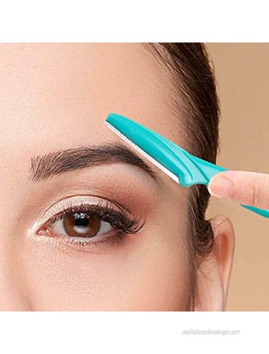9 Pcs Eyebrow Razor Eyebrow Brushes Exfoliating Dermaplaning Tool Dermaplane Razor Facial Hair Remover Shaving Trimming Grooming Eyebrow Shaper with Precision Cover for Women Men