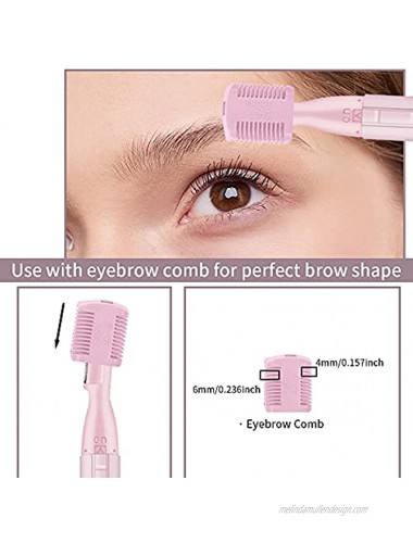 Electric Eyebrow Trimmer for Women Facial Eyebrow Razor Wholebody Chin Lips Neck Bikini-line Armpit Eyebrow Epilator Pink