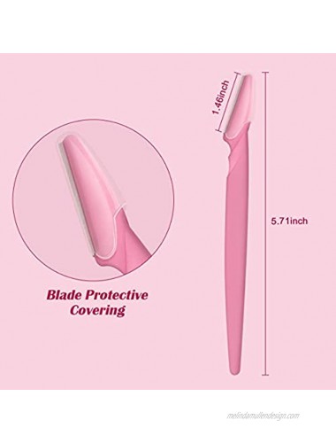 Eyebrow Razor Trimmer,12PCS Multipurpose Exfoliating Dermaplaning Tool,Facial Hair Removal and Eyebrow Shaper for Women