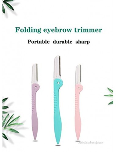 Hair Trimmer Shaver and Multipurpose Exfoliating Dermaplaning Tool,Eyebrow Razor,3 Razors