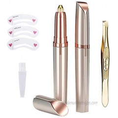 KEILIS Eyebrow Trimmer Eyebrow Razor Facial Shavers Nose Hair Remover for Women Painless Electric Gold