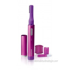 Philips Beauty PrecisionPerfect compact Precision Trimmer for Women Facial Hair Removal & Eyebrows HP6390 5 Pink Purple 1 Count
