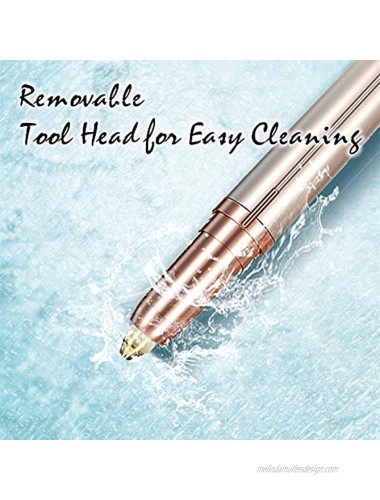 THEK Rechargeable Eyebrow Hair Remover,Facial Hair Remover Eyebrow Trimmer for Women with USB Charging,Eyebrow Razor Tool Use On Face Lips Nose Facial Hair Removal for Men WomenChampagne Gold）