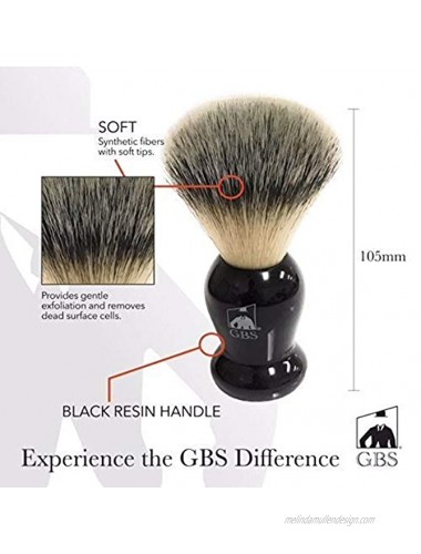 G.B.S Wet Shaving Kit for Men Ready-Made Shaving Kit Includes 6 8” Inch Rust-free Straight Razor with Black Wooden Handle Synthetic Brush with chrome Shave Soap Bowl Leather Strop