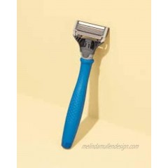 Harry's New Indigo Blue Razor with x10 Cartridge Heads Each Head has 5 Blades for a Close Comfortable and Smooth Shave