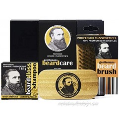 Professor Fuzzworthy Limited Edition Big Beard Care Kit Beard Shampoo & Boar Bristle Beard Brush Best Travel Gift Set | 100% Natural & Zero Waste | Organic Essential Oils & Ingredients