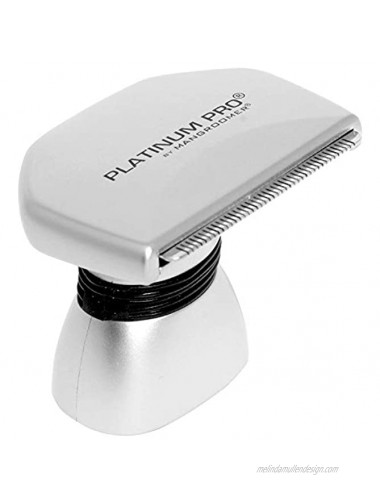 PLATINUM PRO by MANGROOMER New Back Hair Shaver Complete Attachment Head with Shock Absorber Neck and 1.8 Inch Blade Design!