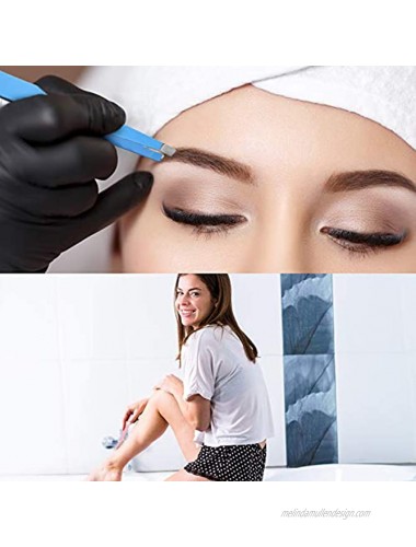 12 Pieces Facial Hair Remover Razors and Eyebrow Tweezers Set Face Eyebrow Razor Eyebrow Knife Slant Tweezers for Women and Men Daily Beauty Routine