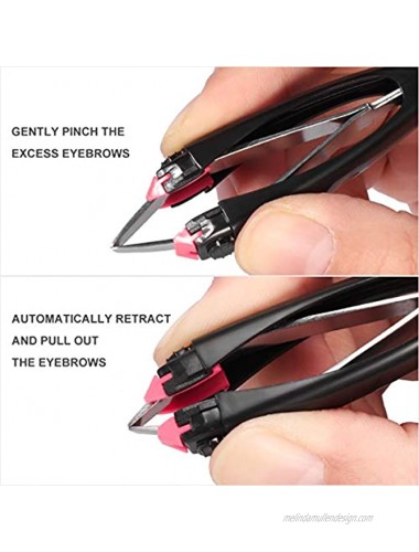 Lurrose Automatic Elastic Eyebrow Tweezer Retractable Tweezer for Eyebrow Removal Color Random