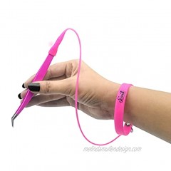 SIVOTE Lash Tweezers Holder Protector Silicone Wristband Tweezer Delighter Lash Extension Supplies Pink