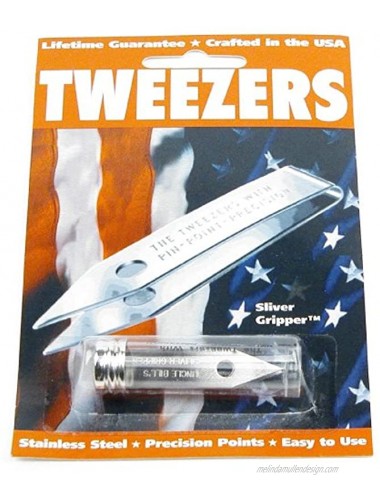 Sliver Gripper Uncle Bill’s 19074 Tweezers in a Recloseable Tube 600