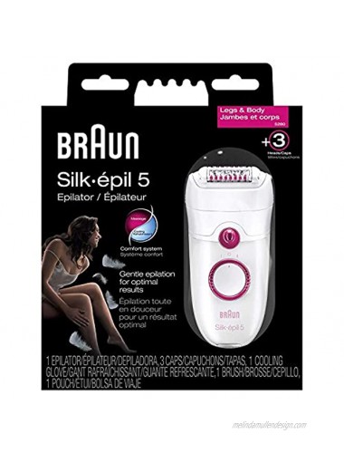 Braun Epilator Silk-épil 5 5-280 Hair Removal for Women Shaver Trimmer Cooling Glove