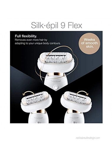 Braun Epilator Silk-épil 9 Flex 9-300 Beauty Set Facial Hair Removal for Women Shaver & Trimmer Cordless Rechargeable Wet & Dry FaceSpa