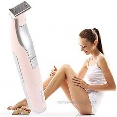 Electric Razor for Women Hair Removal Device for Women Wet and Dry Stainless Steel Dual-Blade Hair Removal for Legs Underarms and Bikini Pink